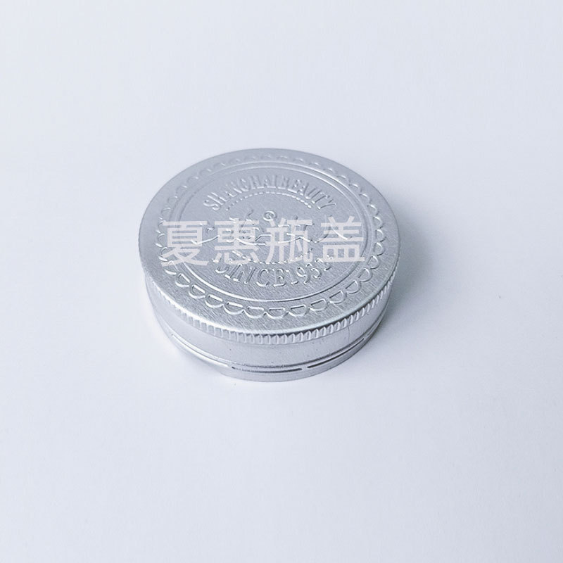Cubierta de hierro de aluminio cosmética cubierta de aluminio cubierta antirrobo tapa de la botella muestra haciendo patrón de logotipo image 5