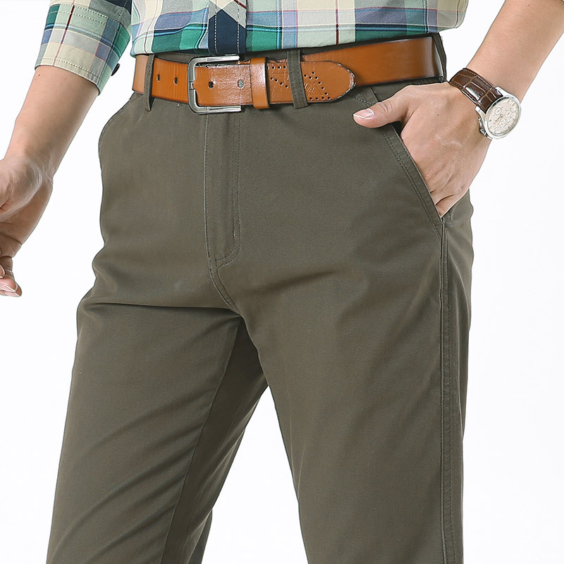 Pantalones casuales transfronterizos de los hombres sueltos pantalones rectos de los hombres de negocios de mediana edad estiramiento pantalones de los hombres del todo-fósforo pantalones sueltos al por mayor 8898 image 8
