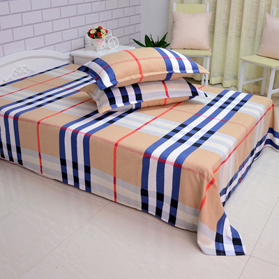 都市条格床单枕套多件套 斜纹单双人学生宿舍230被单枕套三件套