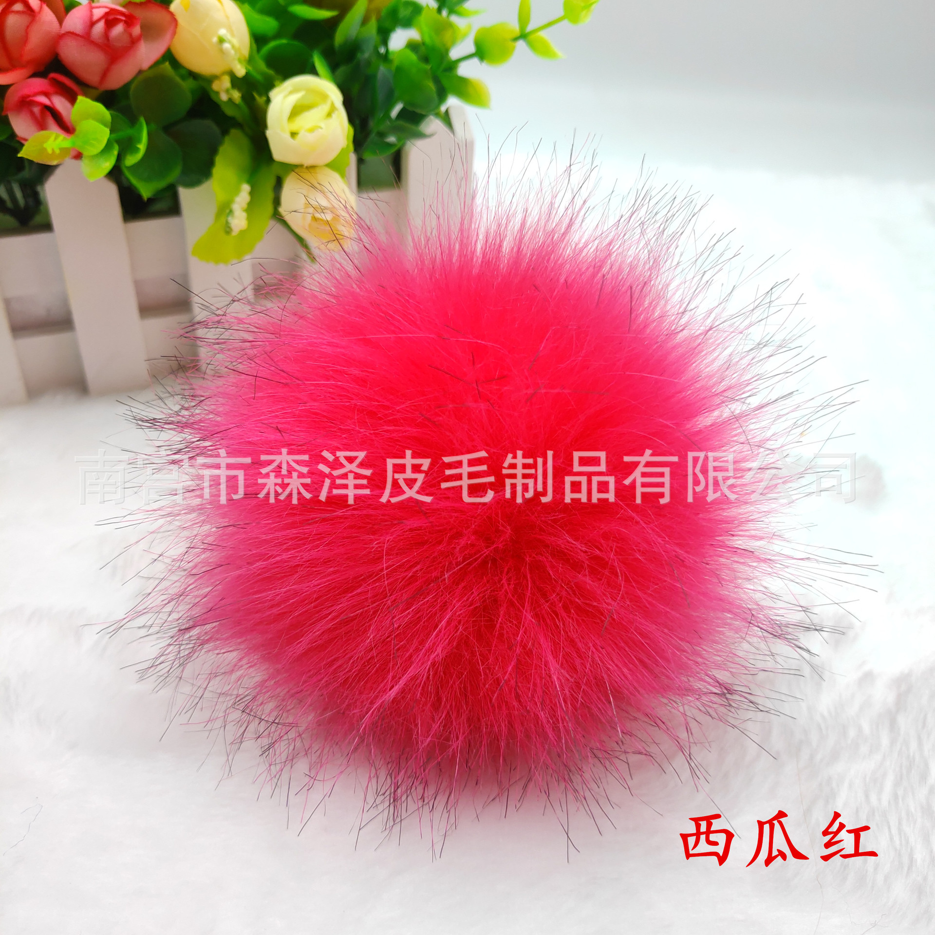 Venta caliente transfronteriza de imitación de piel de zorro de imitación de mapache de imitación de piel de conejo bola de piel sombrero colgante de color imitación de piel falsa bola