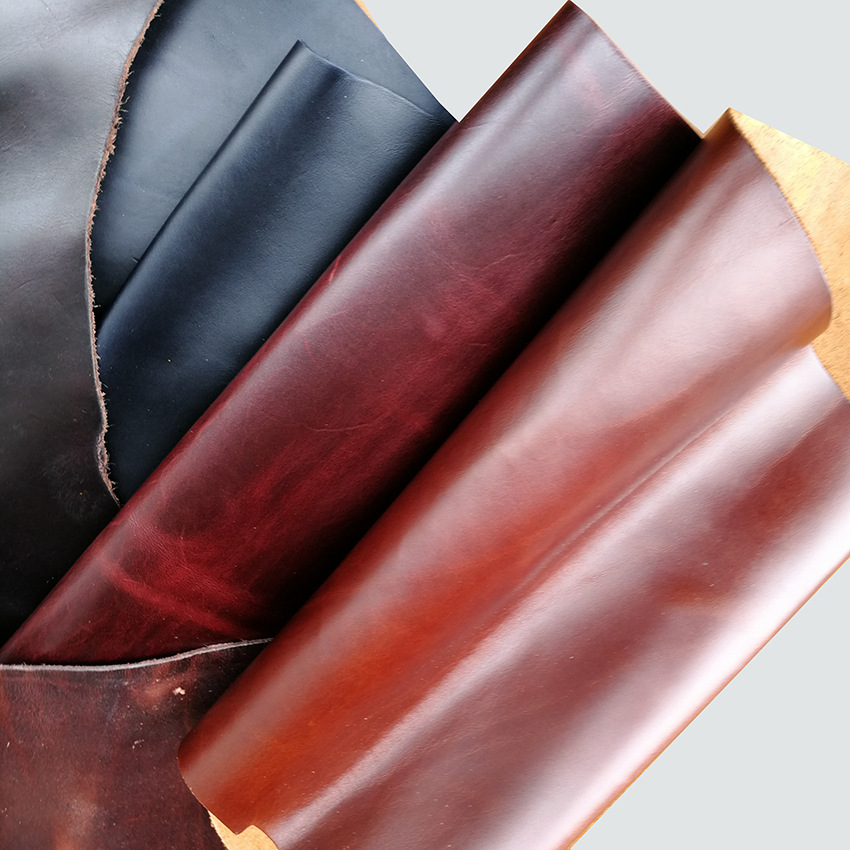 低价处理1.8-2.2头层油蜡亮光小块3-10SF疯马皮|ms