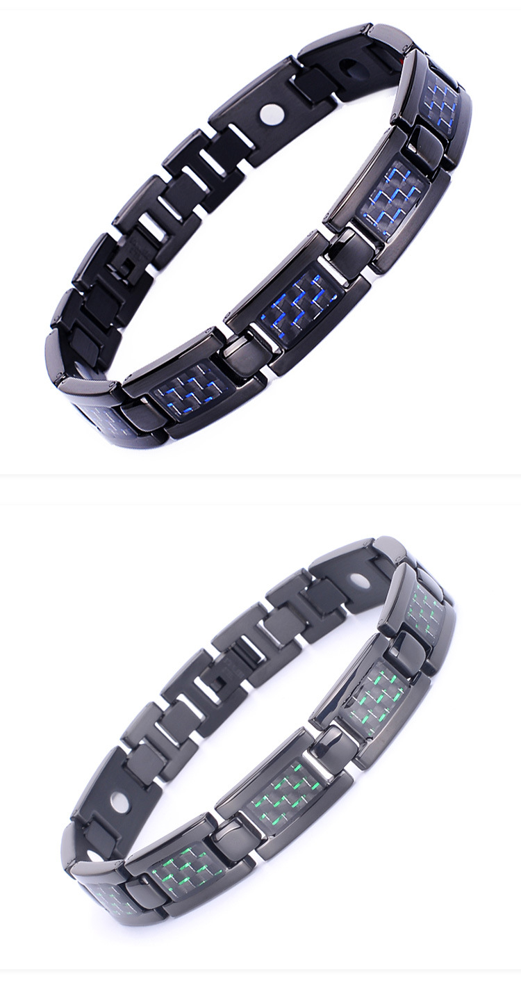 Basic Retro Classic Style Geometric Titanium Steel Men's Bracelets display picture 1