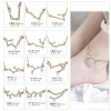 Accessory, golden ankle bracelet, fashionable necklace, wholesale, simple and elegant design
