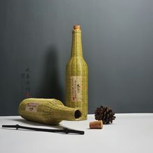 厂家直供竹编酒桶竹酒筒全手工编酒包装竹丝酒瓶礼品包装