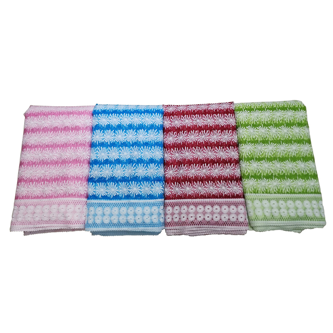 厂家直销网布蕾丝刺绣African Lace非洲花边绣花布婚纱