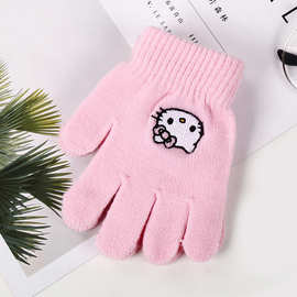 专业定制针织手套  针织绣花手套 卡通儿童手套 来样定制来图加工