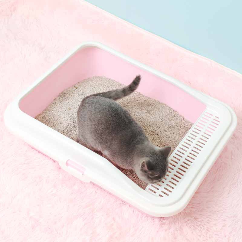 1+1 해외직구 고양이화장실 두부모래삽  // 옵션: 정연한 반 동봉하는 M크기 (38*28*13cm) (상자에 있는 60pcs) - 분홍색