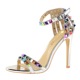 267-2 European and American Roman style women's shoes with thin heels, super high heels and open toes with hollow color rivet sandals