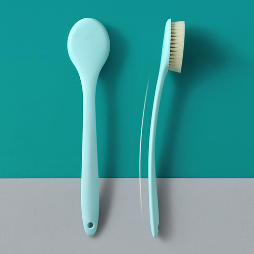 Bath brush, long handle, soft-bristled bath brush, bath towel, adult back rub, mud-free back bath brush