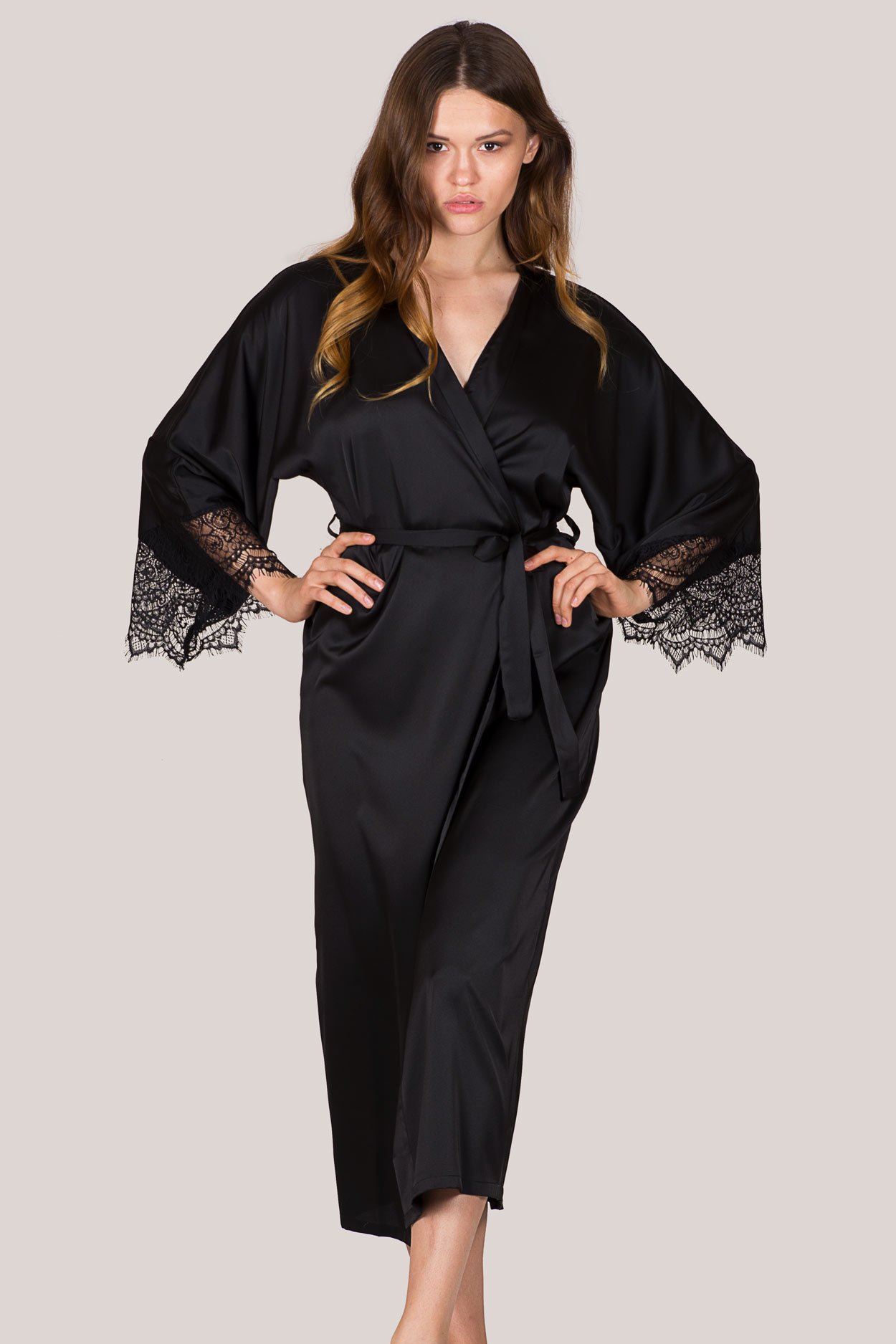 Lace Bathrobe Pajamas Suit NSFQQ78691