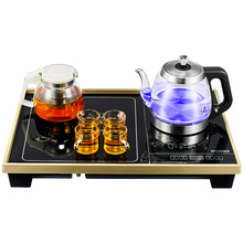 美能迪底部上水電熱燒水壺茶具茶盤套裝快速燒水壺電磁茶爐套裝