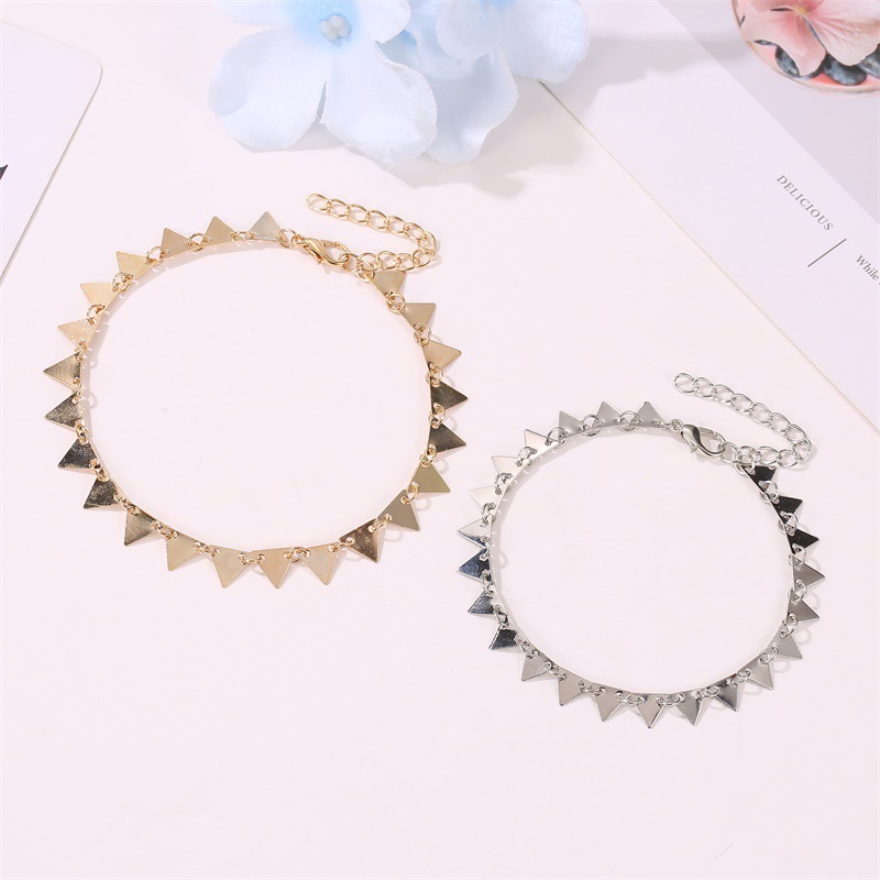 New Fashion Geometric Ladies Anklet Punk Style Triangle Anklet Wholesale display picture 2