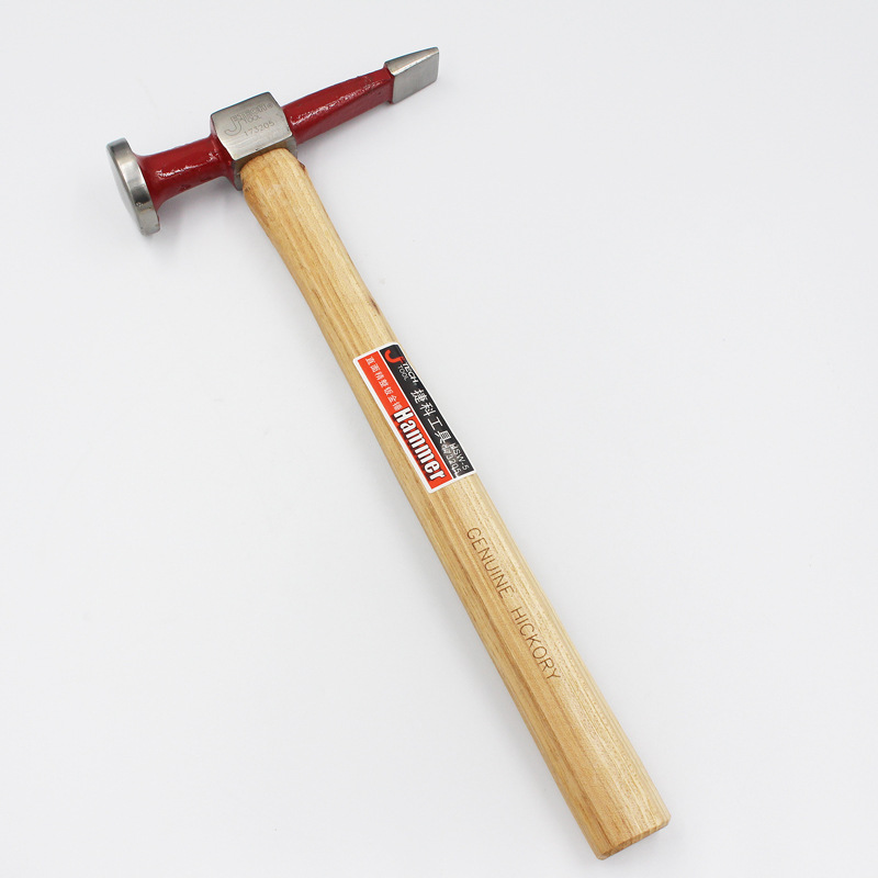 上海捷科五金工具直面精整钣金锤子汽车钣金整修垫衬核桃柄五金锤