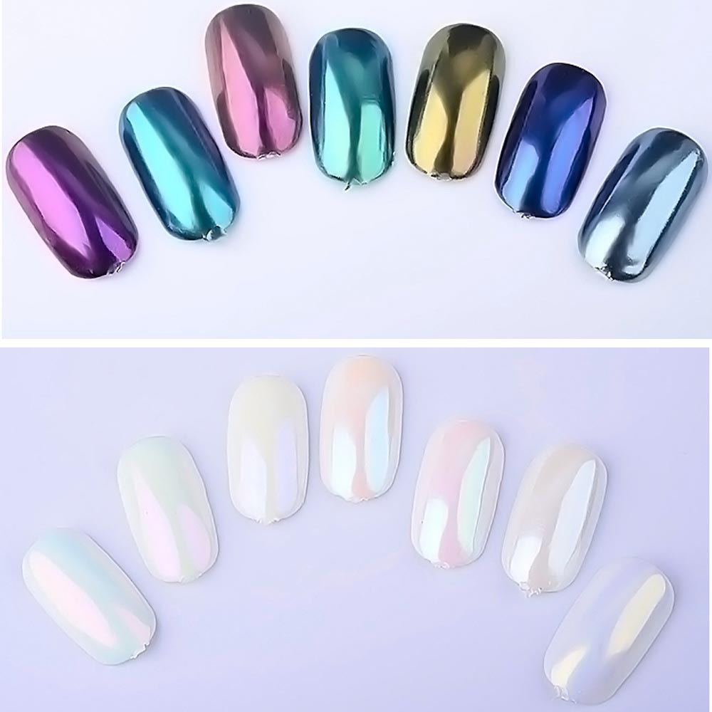 1 Piece Quantity Shell powder Material Fashion Solid Color Shell Powder Nail Decoration Accessories 1 Piece
