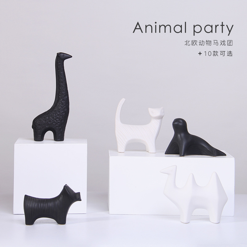 Nórdico de cerámica regalo de boda animal hogar sala de estar escritorio decoración del hotel regalo decoración al por mayor