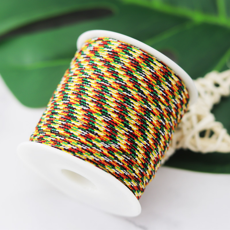 DIY玉线ABCD五色线手工编织绳五彩线手链五彩加金线菩提串珠绳金-阿里巴巴