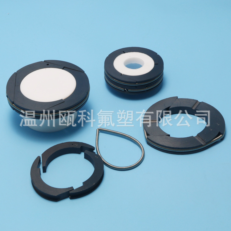 瓯科氟塑空压机气泵RPTFE密封配件 改性聚四氟乙烯三瓣式密封圈