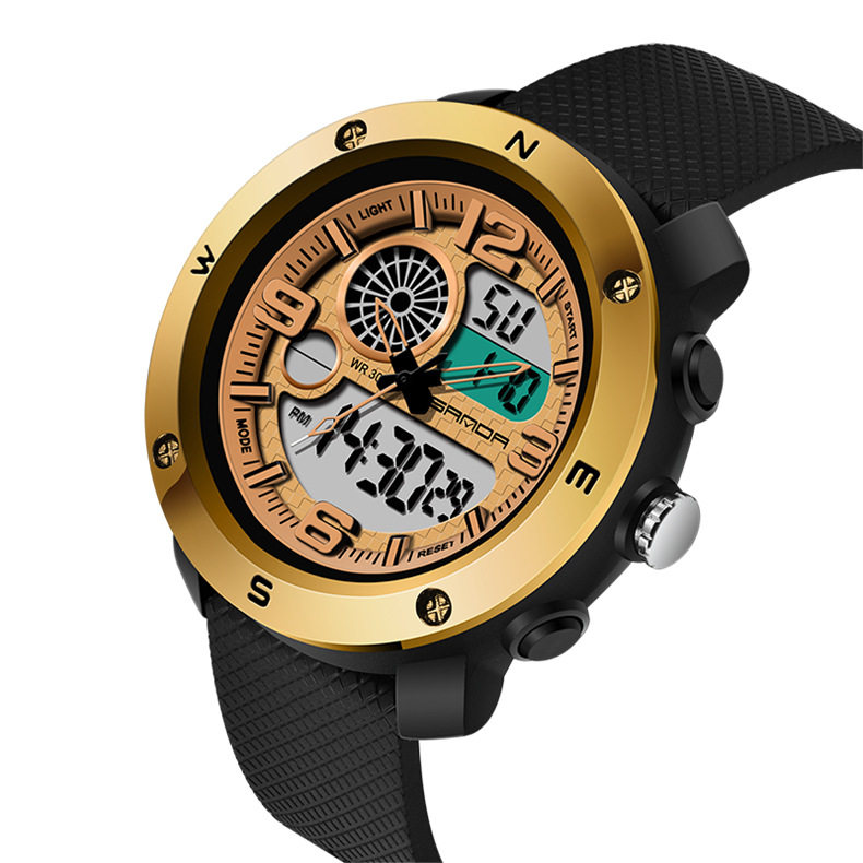 SANDA 762 reloj electrónico Reloj de estudiante para hombre Moda juvenil impermeable luminoso deportivo para hombre estilo coreano