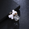 Fashionable glossy metal accessory with bow, pendant, necklace and bracelet, simple and elegant design