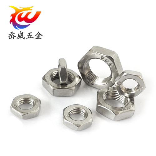 Promotional 304 stainless steel hexagonal fine thread thin nut/nut M10*1.0/M8*0.75/M6*0.75