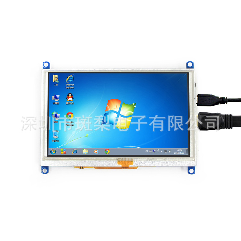 树莓派3代B+ 5寸电阻触摸屏G显示器LCD 电脑游戏机XBOX PS4