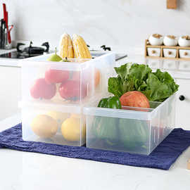 3040冰箱分隔收纳盒 家用食品蔬菜沥水筐冷藏储物PP收纳架保鲜盒