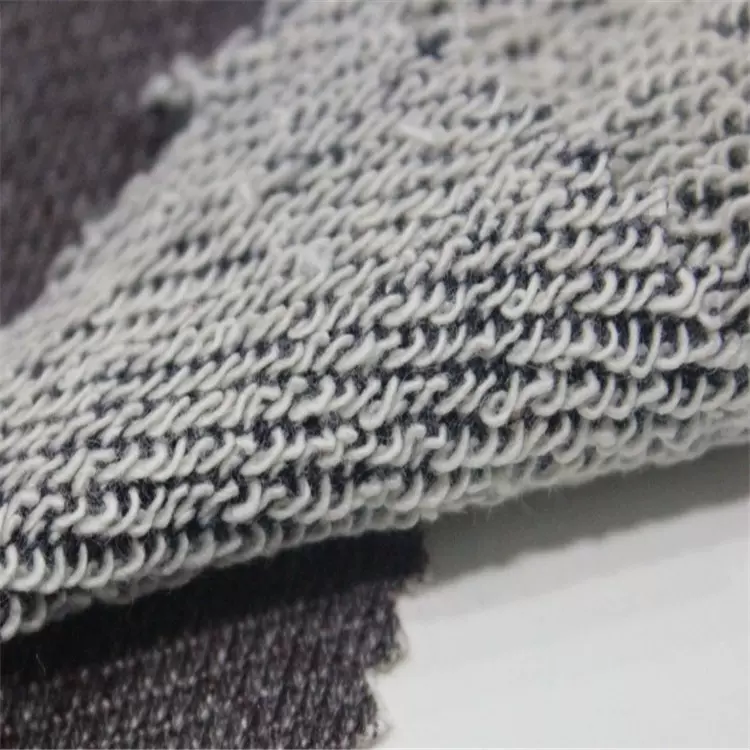 针织面料毛圈布32S支精梳全棉大卫衣布料库存厂家直销带绒毛巾底