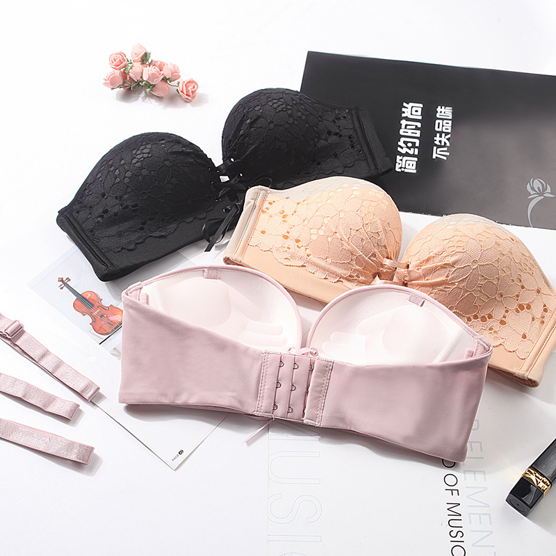 Constellation Flower Language Miracle No Steel Ring Gathering Anti-Strap Sliding Invisible Bra Women's Sexy Gathering Bra