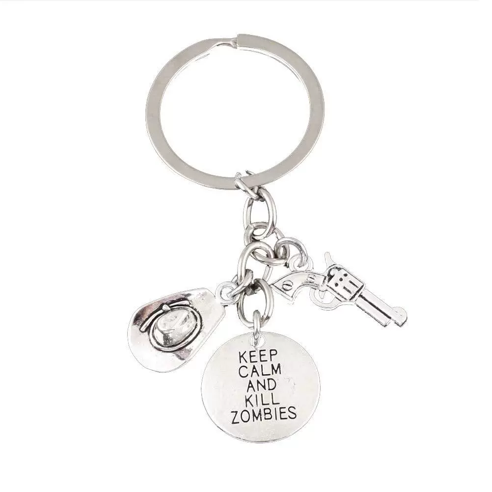Европейский и американский творческий брелок Keep Calm and Kill Zombies Walking Dead Stomato Zombie Zombie Keychain
