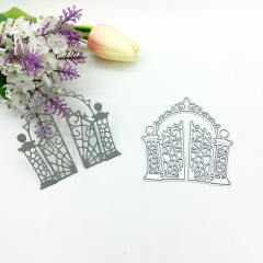Scrapbooking DIY Cutting Die Carbon Steel Embossing Die Template Halloween Terror Big Iron Gate 