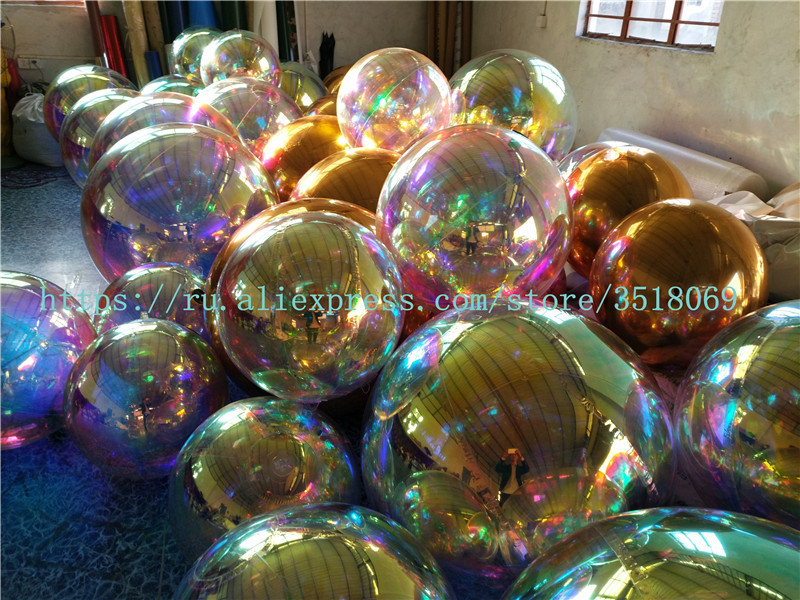 热卖PVC充气镜面球 炫彩镜面球 金色银色镜面球 用于广告活动展示