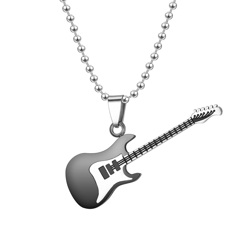 Intercolor Guitar Pendant Couple Pendant Necklace display picture 3