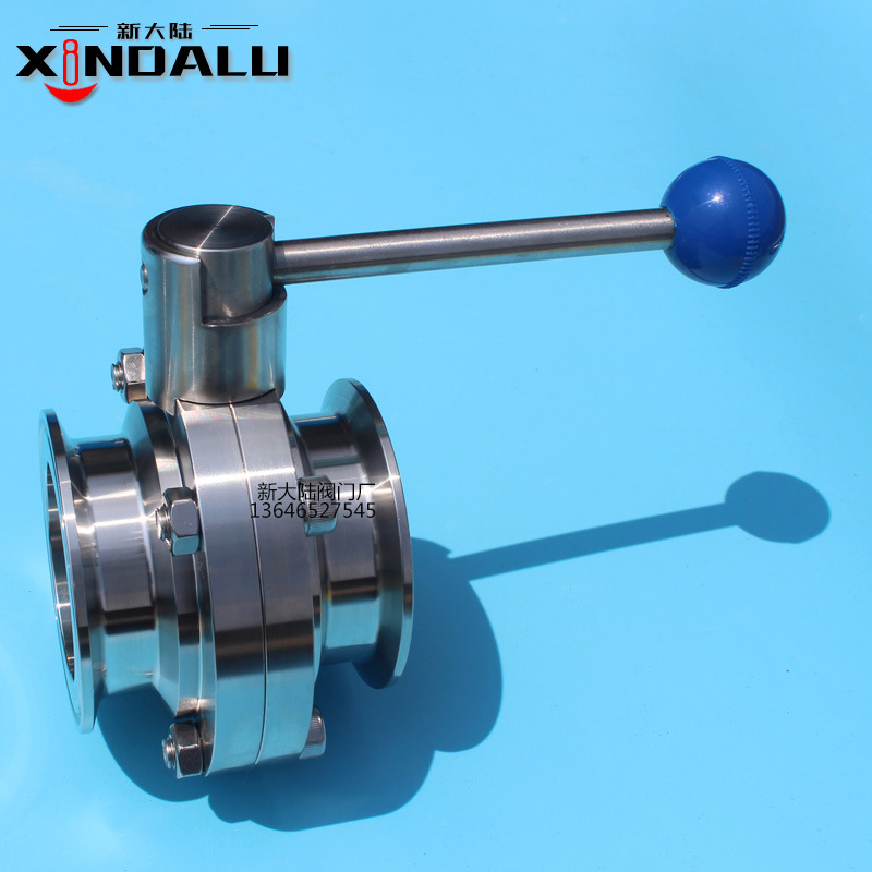 卫生级快装蝶阀 不锈钢304手动DIN蝶阀 食品级卡箍蝶阀