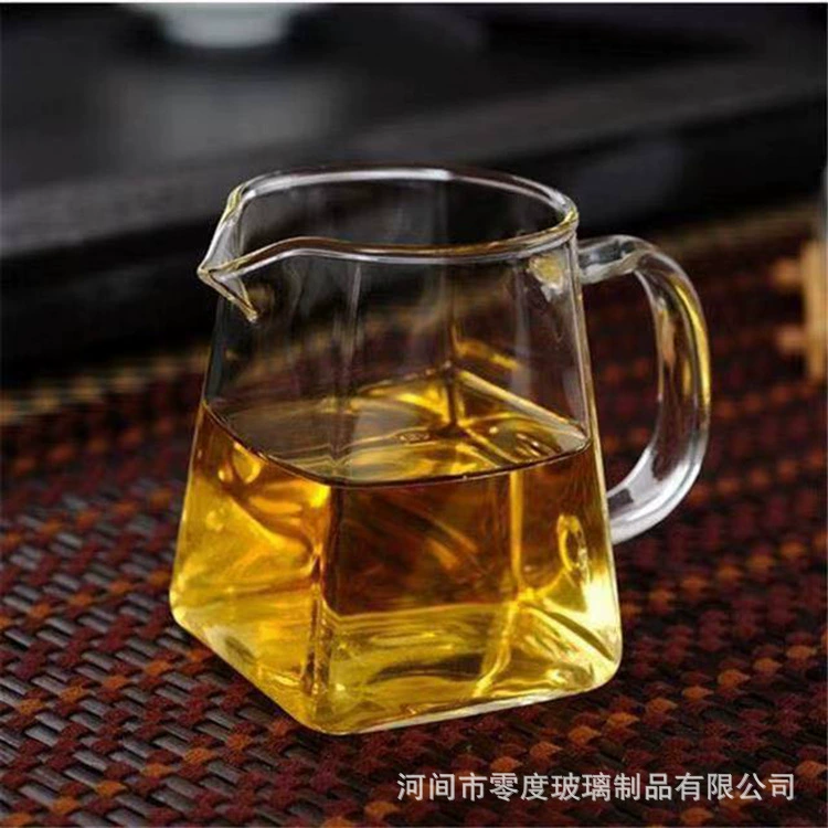 Glass square transparent tea cup, tea set