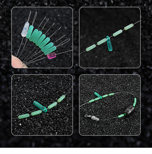 Silicone space bean set floating seat lead skin combination fishing accessories fishing line set fishing gear small accessories 8-shaped ring