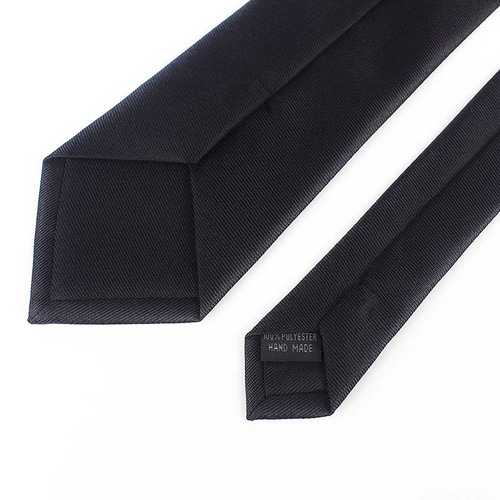 Men's black tie solid navy blue security tie gabardine extended tie low price wholesale