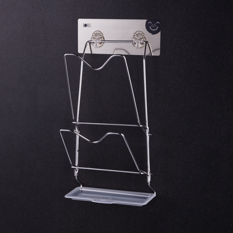 不鏽鋼鍋蓋架多功能不鏽鋼可折疊免打孔廚房置物架砧板架廠家直銷