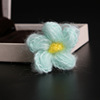 Brooch lapel pin, children's pin, flowered, cotton and linen