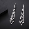 Earrings, copper zirconium, European style, micro incrustation, simple and elegant design, wholesale