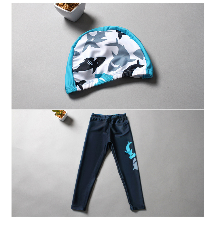 Roupa de Banho Meninos Grandes Adolescentes Maiô Crianças Surf Duas Peças Natação Protetor Solar Proteção uv Praia Conjunto Terno 24 High Quality Mamãe e Bebê