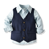 Костюм мальчика цветочника, детский классический костюм, жилет, рубашка, штаны, комплект, платье, в британском стиле, 4 предмета