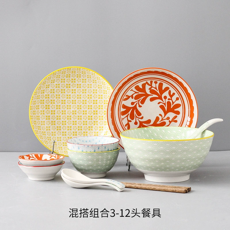 Set for home use, Japanese creative ceramic tableware, palette, simple and elegant design, Aliexpress