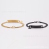 Golden black bracelet heart-shaped stainless steel, Amazon, Aliexpress, ebay