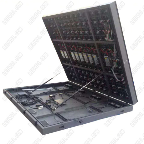 户内外前翻盖液压LED显示屏 前维护屏体 定制户外多面led电子屏