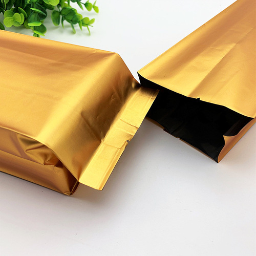 Factory direct supply of golden aluminum foil bags, accordion three-dimensional bags, aluminized vacuum bags, universal tea packaging bags