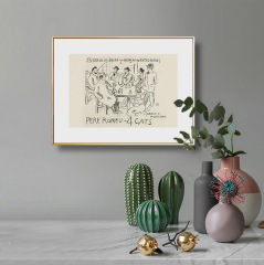 Nordic entryway accent wall decor, European and American retro, unique wall painting, French light luxury, literary abstract mural