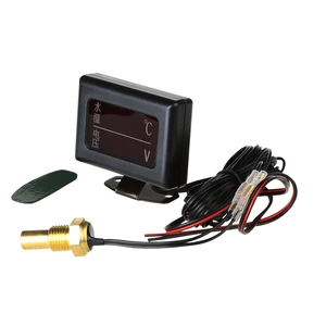12-24V Universal Avtomobil Modifikasiya Edilmiş Elektron Rəqəmsal Su Temperaturu Gərginlik Sensoru İki-Birində Cihaz