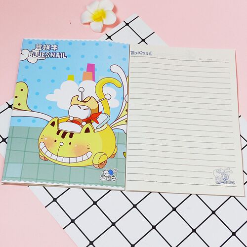 Wholesale A5 Blue Snail Exercise Book English Composition Text Primary School Student Workbook Cartoon Blue Snail Soft Copy