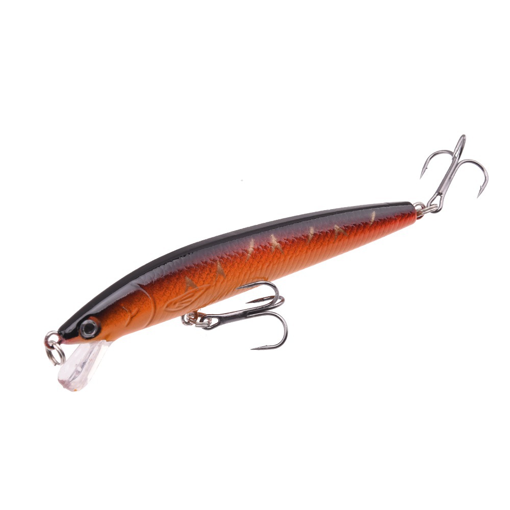 Shallow Diving Minnow Lures 100mm 7g Sinking Minnow Baits Fresh Water Bass Swimbait Tackle Gear