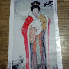 5D钻石画绣好的成品图昭君古典美女满钻纯手工贴十字绣成品出售